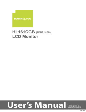 Hannspree HL161CGB Manuel utilisateur | Fixfr