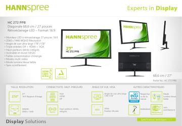 Hannspree HC 272 PPB Manuel utilisateur | Fixfr