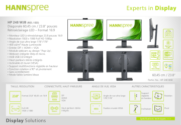 Hannspree HP 248 WJB Manuel utilisateur | Fixfr