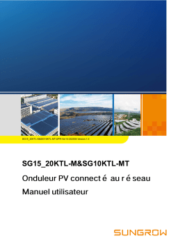 Sungrow SG10KTL-MT String Inverter Manuel utilisateur