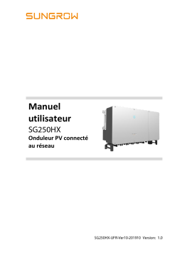 Sungrow SG250HX String Inverter Manuel utilisateur