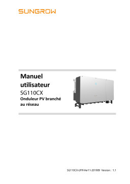 Sungrow SG110CX String Inverter Manuel utilisateur