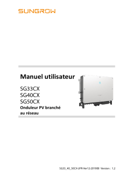 Sungrow SG33/40CX/50CX String Inverter Manuel utilisateur