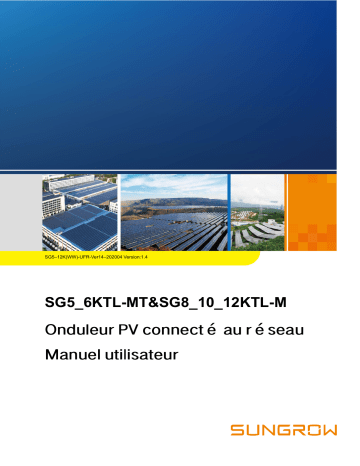 SG5/6KTL-MT/SG8/10KTL-M | Sungrow SG12/15/20KTL-M String Inverter Manuel utilisateur | Fixfr