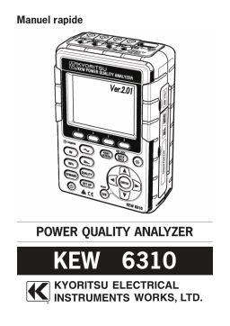 KYORITSU 6310 Power Quality Analyzer Manuel utilisateur
