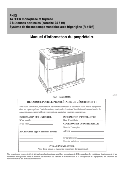 Payne PH4G Packaged Heat Pump 14 Manuel du propriétaire