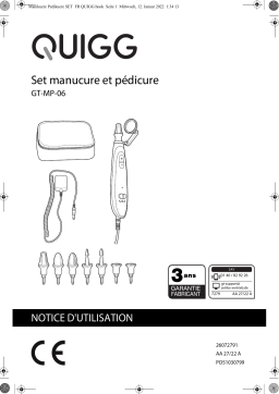 Quigg GT-MP-06 Manicure-/Pedicure Set Manuel utilisateur