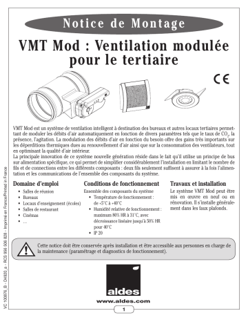 Aldes VMT Mod Installation manuel | Fixfr