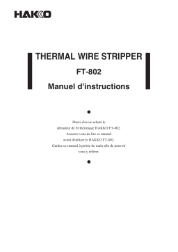 Hakko FT-802 Manuel utilisateur