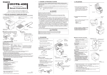 Hakko FA-430 Manuel utilisateur | Fixfr