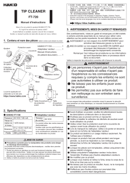 Hakko FT-720 Manuel utilisateur