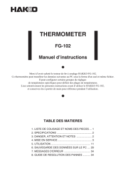 Hakko FG-102 Manuel utilisateur