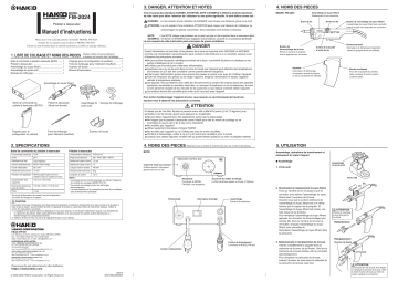 Hakko FM-2024 Manuel utilisateur | Fixfr