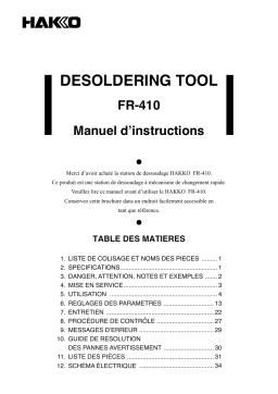 Hakko FR-410 Manuel utilisateur