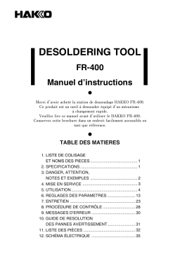 Hakko FR-400 Manuel utilisateur