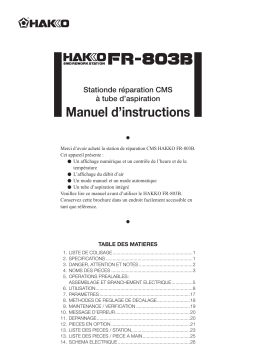 Hakko FR-803B Manuel utilisateur