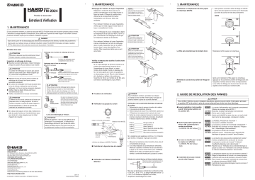 Hakko FM-2024 Manuel utilisateur | Fixfr