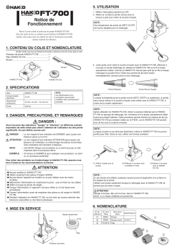 Hakko FT-700 Manuel utilisateur