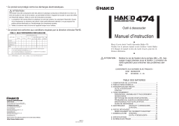 Hakko 474 Manuel utilisateur