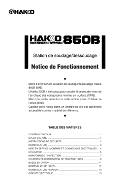 Hakko 850B Manuel utilisateur