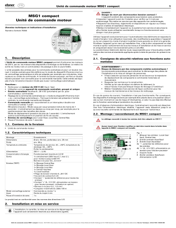 elsner elektronik MSG1 compact Manuel utilisateur | Fixfr