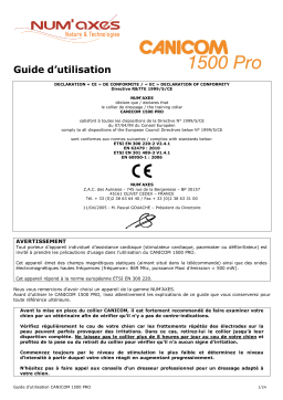 Num'axes CANIFLY 1500 PRO Manuel utilisateur