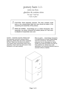 pottery barn kids Retro Kitchen Icebox Manuel utilisateur