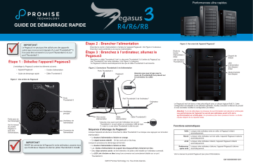 Pegasus3 R4 | Pegasus3 R6 | Promise Technology Pegasus3 R8 Guide d'installation | Fixfr