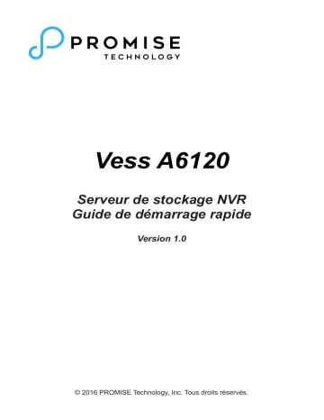 A6120-MS | Promise Technology A6120-AS Guide de démarrage rapide | Fixfr