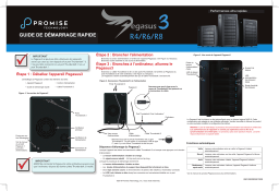 Promise Technology Pegasus3 PC Edition R4 Guide d'installation