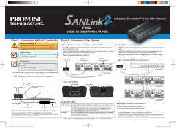 Promise Technology SANLink2 16G FC Guide de démarrage rapide