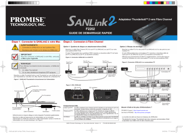 Promise Technology SANLink2 16G FC Guide de démarrage rapide | Fixfr