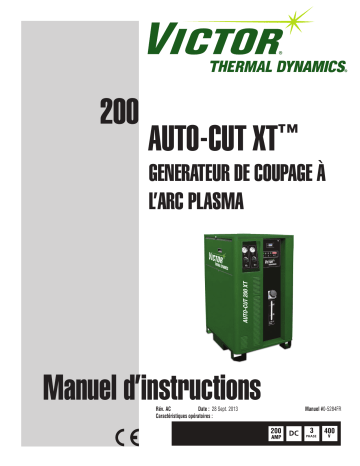 Thermal Dynamics Auto-Cut 200 XT Mode d'emploi | Fixfr