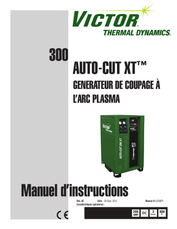 Thermal Dynamics Auto-Cut 300 XT Mode d'emploi | Fixfr