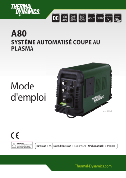 Thermal Dynamics A80 Mode d'emploi