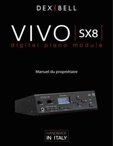 Dexibell VIVO SX8 Stage Piano Manuel du propriétaire | Fixfr