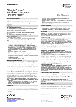 Dentsply Sirona Friadent Surgery Surgical Instruments Friadent Periotome ǀ FR ǀ 2019-09 Mode d'emploi
