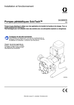 Graco 3A3680S, Pompes péristaltiques SoloTech™ Manuel du propriétaire