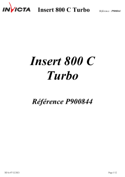 Invicta 800C Insert spécification