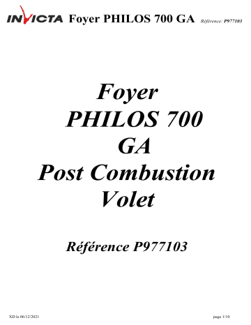 Invicta 700 Philos GA Flue-valve Direct spécification | Fixfr