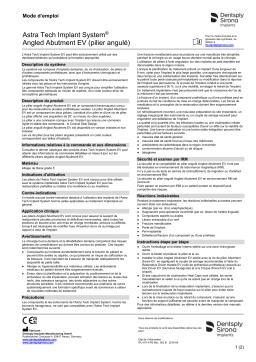 Dentsply Sirona ATIS EV Angled Abutment ǀ FR ǀ 2018-04 Mode d'emploi