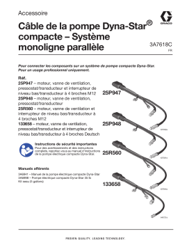 Graco 3A7618C, Câble de la pompe Dyna-Star compacte – Système monoligne parallèle, Accessoire, Français Manuel du propriétaire