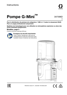 Graco 3A7596D, Pompe G-MINI Manuel du propriétaire