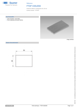 Baumer FTDF 035U050 Reflector Fiche technique