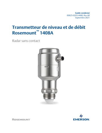 Rosemount Transmetteur de niveau et de débit 1408A Mode d'emploi | Fixfr