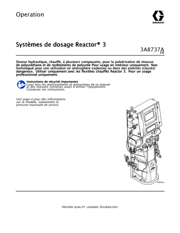 Graco 3A8737A, Systèmes de dosage Reactor® 3 Manuel du propriétaire | Fixfr