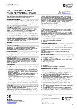 Dentsply Sirona ATIS Angled Abutment ǀ FR ǀ 2018-04 Mode d'emploi