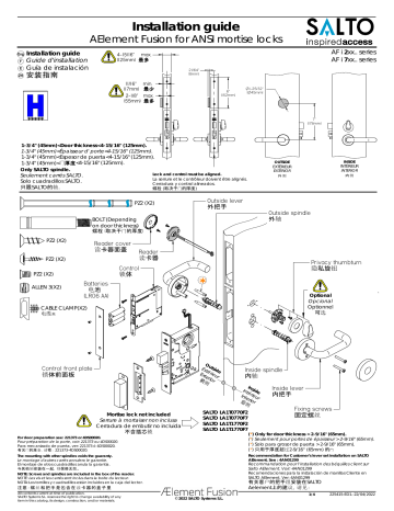 Salto Ælement Fusion Electronic Lock Manuel du propriétaire | Fixfr