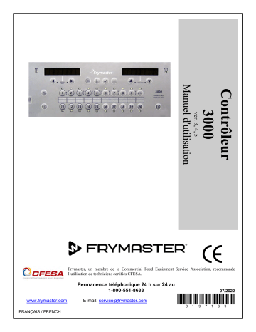 Frymaster 3000 Mode d'emploi | Fixfr