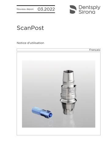 Dentsply Sirona ScanPost Mode d'emploi | Fixfr